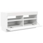 Mueble para TV con luces LED blanco 80x35x40 cm en Muebles TV | Comprar online en Foru.es