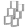 Estante cubo de pared contrachapado gris hormigón 78x15x93 cm de vidaXL, Estantes y estanterías - Ref: Foro24-807173, Precio:...