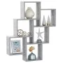 Estante cubo de pared contrachapado gris hormigón 78x15x93 cm de vidaXL, Estantes y estanterías - Ref: Foro24-807173, Precio:...