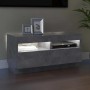 Mueble de TV con luces LED gris hormigón 80x35x40 cm en Muebles TV | Comprar online en Foru.es