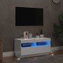Mueble de TV con luces LED blanco brillante 80x35x40 cm en Muebles TV | Comprar online en Foru.es
