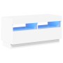 Mueble de TV con luces LED blanco brillante 80x35x40 cm en Muebles TV | Comprar online en Foru.es