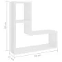Estantes de pared 2 uds contrachapado blanco brillo 50x15x50 cm de vidaXL, Estantes y estanterías - Ref: Foro24-807220, Preci...