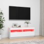 Mueble para TV con luces LED blanco 100x35x40 cm en Muebles TV | Comprar online en Foru.es