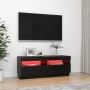 Mueble de TV con luces LED negro 100x35x40 cm en Muebles TV | Comprar online en Foru.es