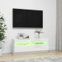 Mueble de TV con luces LED blanco brillante 100x35x40 cm en Muebles TV | Comprar online en Foru.es