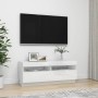 Mueble de TV con luces LED blanco brillante 100x35x40 cm en Muebles TV | Comprar online en Foru.es