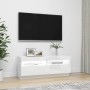 Mueble de TV con luces LED blanco brillante 100x35x40 cm en Muebles TV | Comprar online en Foru.es