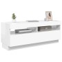 Mueble de TV con luces LED blanco brillante 100x35x40 cm en Muebles TV | Comprar online en Foru.es