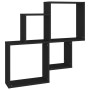 Estante cubo de pared madera contrachapada negro 80x15x78,5 cm de vidaXL, Estantes y estanterías - Ref: Foro24-807260, Precio...