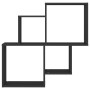 Estante cubo de pared madera contrachapada negro 80x15x78,5 cm de vidaXL, Estantes y estanterías - Ref: Foro24-807260, Precio...