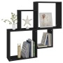Estante cubo de pared madera contrachapada negro 80x15x78,5 cm de vidaXL, Estantes y estanterías - Ref: Foro24-807260, Precio...