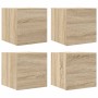 Muebles de salón de pared 4 uds roble Sonoma 30,5x30x30 cm en Muebles TV | Comprar online en Foru.es