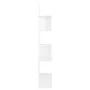 Estante esquina pared contrachapado blanco brillo 20x20x127,5cm de vidaXL, Estantes y estanterías - Ref: Foro24-807283, Preci...