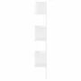 Estante esquina pared contrachapado blanco brillo 20x20x127,5cm de vidaXL, Estantes y estanterías - Ref: Foro24-807283, Preci...