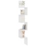 Estante esquina pared contrachapado blanco brillo 20x20x127,5cm de vidaXL, Estantes y estanterías - Ref: Foro24-807283, Preci...