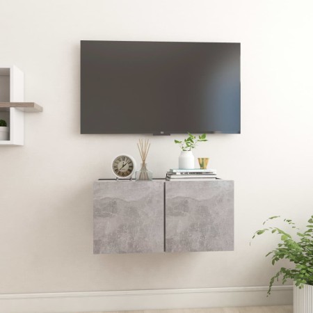 Mueble de salón colgante gris hormigón 60x30x30 cm en Muebles TV | Comprar online en Foru.es