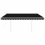 Toldo retráctil automático con postes gris antracita 4,5x3 m en Toldos | Comprar online en Foru.es