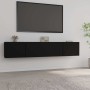 Muebles para TV 2 uds madera contrachapada negro 80x30x30 cm en Muebles TV | Comprar online en Foru.es