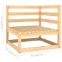 2-piece garden furniture with solid pine wood cushions by vidaXL, Modular outdoor sofas - Ref: Foro24-807293, Price: 99,05 €,...