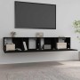 Muebles para TV 2 uds madera contrachapada negro 80x30x30 cm en Muebles TV | Comprar online en Foru.es