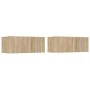 Muebles de TV 2 uds madera ingeniería roble Sonoma 80x30x30 cm en Muebles TV | Comprar online en Foru.es