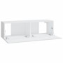 Muebles TV de pared 2 uds madera ingeniería blanco 100x30x30 cm en Muebles TV | Comprar online en Foru.es