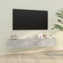 Mueble TV de pared 2 uds madera contrachapada gris 100x30x30cm en Muebles TV | Comprar online en Foru.es