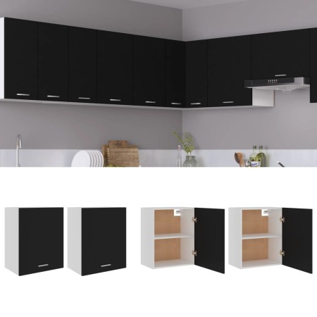 Armarios colgantes "Lyon" (2 unidades), color negro, 50 x 31 x 60 cm, madera de ingeniería en Armarios de cocina | Comprar onlin