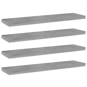 Estante estantería 4uds contrachapada gris hormigón 40x10x1,5cm en Estanterías | Comprar online en Foru.es