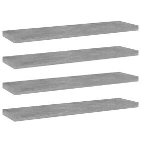 Estante estantería 4uds contrachapada gris hormigón 40x10x1,5cm en Estanterías | Comprar online en Foru.es