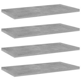 Estante estantería 4uds contrachapada gris hormigón 40x20x1,5cm en Estanterías | Comprar online en Foru.es