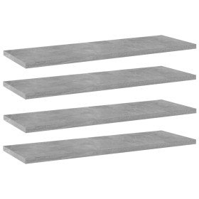 Estante estantería 4uds contrachapada gris hormigón 60x20x1,5cm en Estanterías | Comprar online en Foru.es