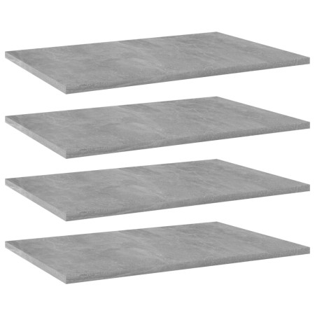 Estante estantería 4uds contrachapada gris hormigón 60x40x1,5cm en Estanterías | Comprar online en Foru.es