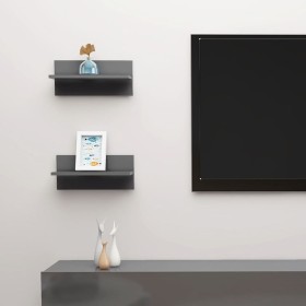 Estantes de pared 2 unidades gris brillo 40x11,5x18 cm de vidaXL, Estantes y estanterías - Ref: Foro24-807313, Precio: 12,29 ...