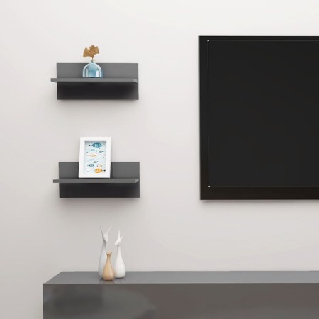 Estantes de pared 2 unidades gris brillo 40x11,5x18 cm de vidaXL, Estantes y estanterías - Ref: Foro24-807313, Precio: 12,29 ...