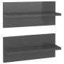 Estantes de pared 2 unidades gris brillo 40x11,5x18 cm de vidaXL, Estantes y estanterías - Ref: Foro24-807313, Precio: 12,29 ...