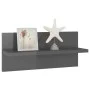 Estantes de pared 4 unidades gris brillo 40x11,5x18 cm de vidaXL, Estantes y estanterías - Ref: Foro24-807314, Precio: 23,16 ...