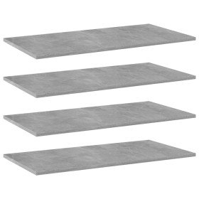 Estante estantería 4uds contrachapada gris hormigón 80x40x1,5cm en Estanterías | Comprar online en Foru.es