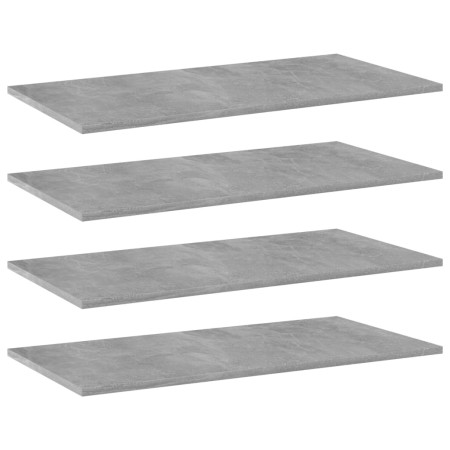 Estante estantería 4uds contrachapada gris hormigón 80x40x1,5cm en Estanterías | Comprar online en Foru.es