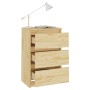 Mesitas de noche 2 uds madera maciza de pino 40x29,5x64 cm de vidaXL, Mesitas de noche - Ref: Foro24-808084, Precio: 85,47 €,...