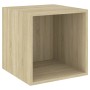 Armario de pared 2 uds madera contrachapada roble 37x37x37 cm en Estanterías | Comprar online en Foru.es