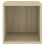 Armario de pared 2 uds madera contrachapada roble 37x37x37 cm en Estanterías | Comprar online en Foru.es