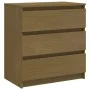 Mesita de noche madera maciza de mango marrón miel 60x36x64 cm de vidaXL, Mesitas de noche - Ref: Foro24-808096, Precio: 89,2...