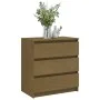 Mesita de noche madera maciza de mango marrón miel 60x36x64 cm de vidaXL, Mesitas de noche - Ref: Foro24-808096, Precio: 89,2...