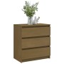Mesita de noche madera maciza de mango marrón miel 60x36x64 cm de vidaXL, Mesitas de noche - Ref: Foro24-808096, Precio: 90,6...