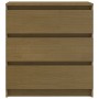 Mesita de noche madera maciza de mango marrón miel 60x36x64 cm de vidaXL, Mesitas de noche - Ref: Foro24-808096, Precio: 90,6...