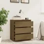 Mesita de noche madera maciza de mango marrón miel 60x36x64 cm de vidaXL, Mesitas de noche - Ref: Foro24-808096, Precio: 89,2...