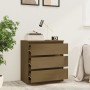 Mesita de noche madera maciza de mango marrón miel 60x36x64 cm de vidaXL, Mesitas de noche - Ref: Foro24-808096, Precio: 90,6...