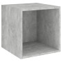 Armario de pared 2 uds madera gris hormigón 37x37x37 cm en Estanterías | Comprar online en Foru.es